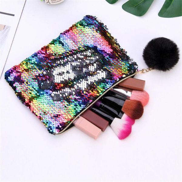 pencil bags 1pc laser sequins bag portable plush pendant cosmetics pouch kawaii stationery pen case fashion makeup purse for girl
pencil bags 1pc laser sequins bag portable plush pendant cosmetics pouch kawaii stationery pen case fashion makeup purse for girl