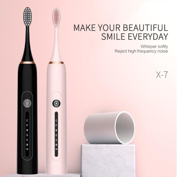 smart electric toothbrush 6 modes waterproof ipx-7 usb rechargeable ultrasonic automatic tooth brush 4*replacement brushheads tslm1
smart electric toothbrush 6 modes waterproof ipx-7 usb rechargeable ultrasonic automatic tooth brush 4*replacement brushheads tslm1