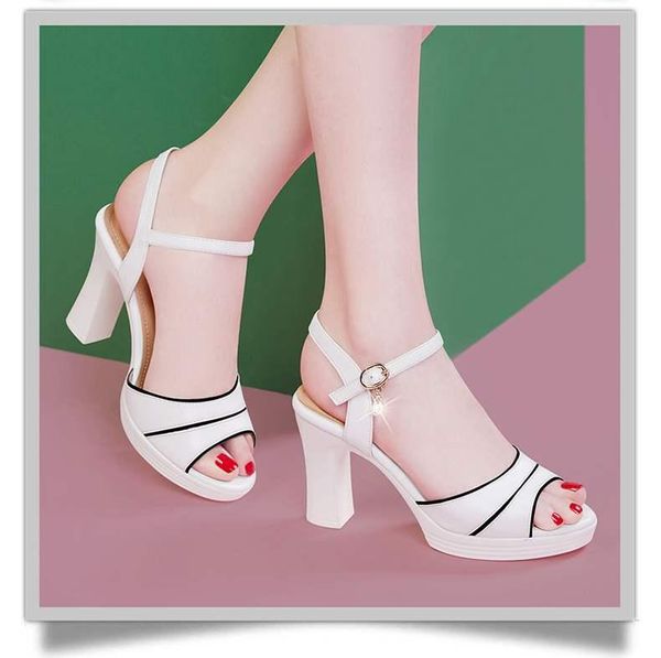 sandals women's summer thick heel wedge mid-heel shoes open toe fish mouth buckle for women, Black
sandals women's summer thick heel wedge mid-heel shoes open toe fish mouth buckle for women, Black