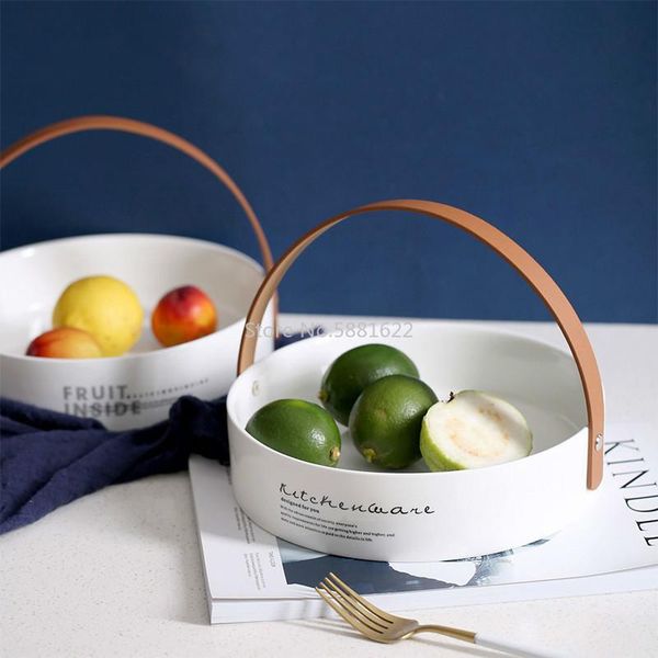 dishes & plates leather handle disc creative minimalist fruit basket salad plate kitchen ceramic tableware simple nordic style
dishes & plates leather handle disc creative minimalist fruit basket salad plate kitchen ceramic tableware simple nordic style