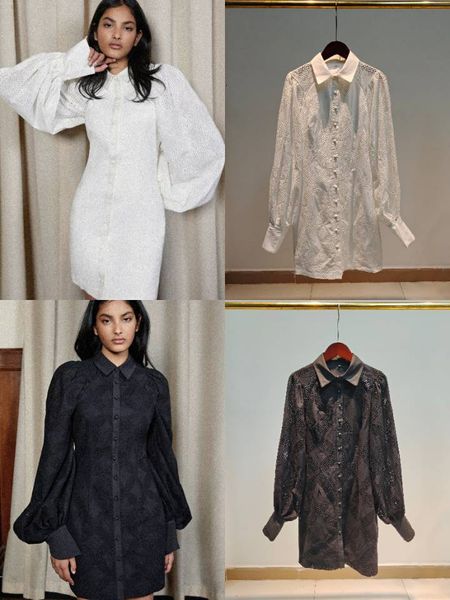 dresses 2021 turn-down collar hollow out women slim long sleeve blouse mini dress, Black;gray
dresses 2021 turn-down collar hollow out women slim long sleeve blouse mini dress, Black;gray