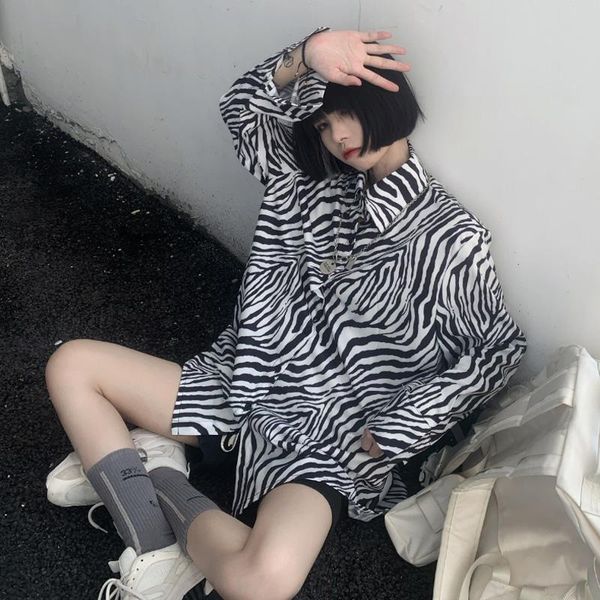 women's blouses & shirts women 2021 vintage irregular zebra shirt long sleeve casual stand collar harajuku female korean fashion camis, White
women's blouses & shirts women 2021 vintage irregular zebra shirt long sleeve casual stand collar harajuku female korean fashion camis, White