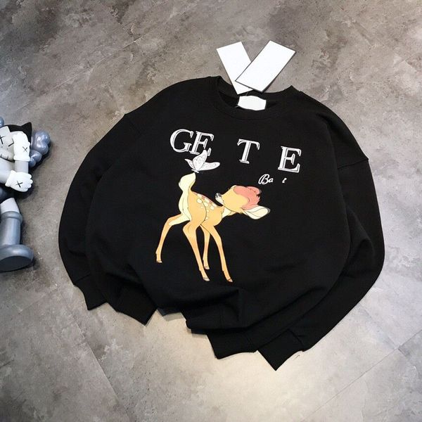 2021 autumn new fashion urban leisure letter deer print pullover round neck men's and women's same couple's sweater, Black
2021 autumn new fashion urban leisure letter deer print pullover round neck men's and women's same couple's sweater, Black