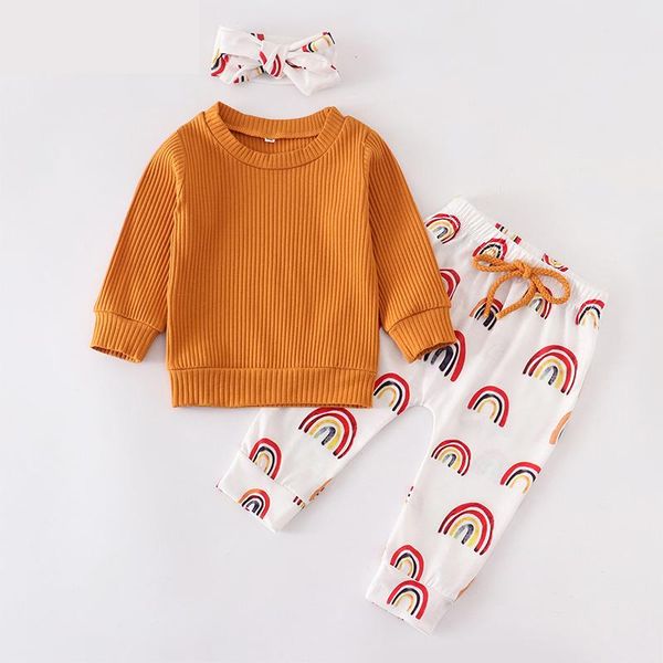 born baby girl clothes set fall fashion solid knit long sleeves rainbow pants headband spring 3pcs infant clothing outfit sets, White
born baby girl clothes set fall fashion solid knit long sleeves rainbow pants headband spring 3pcs infant clothing outfit sets, White