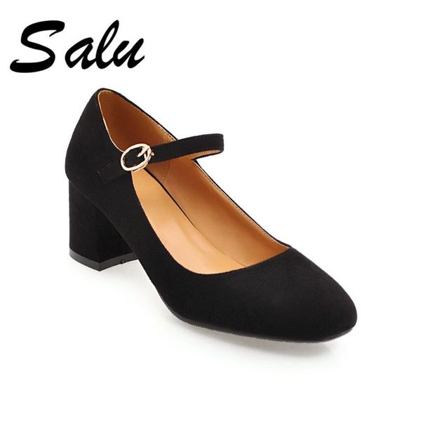 salu 2021 women pumps square high heel fashion shoes platform slip on all match elegnat casual wedding size 34-45 dress, Black
salu 2021 women pumps square high heel fashion shoes platform slip on all match elegnat casual wedding size 34-45 dress, Black