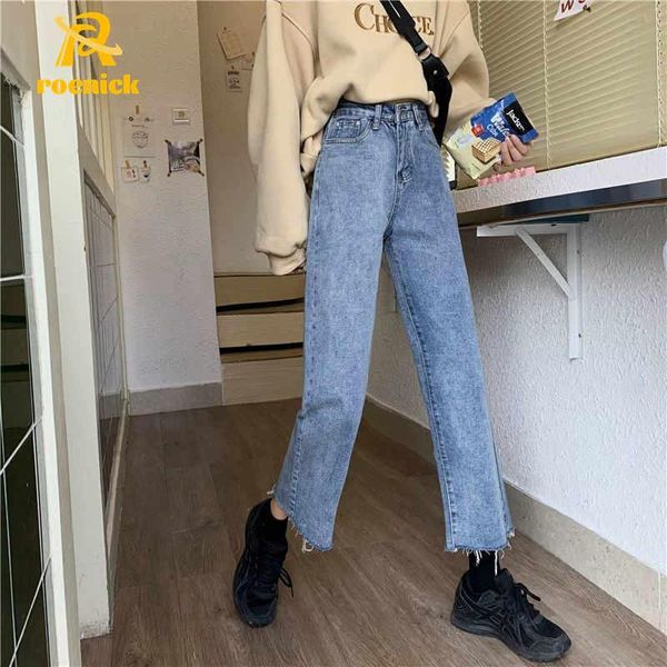 women's jeans roenick womens spring autumn korean style high waist baggy women straight thin drape all-match wide-leg pants, Blue
women's jeans roenick womens spring autumn korean style high waist baggy women straight thin drape all-match wide-leg pants, Blue