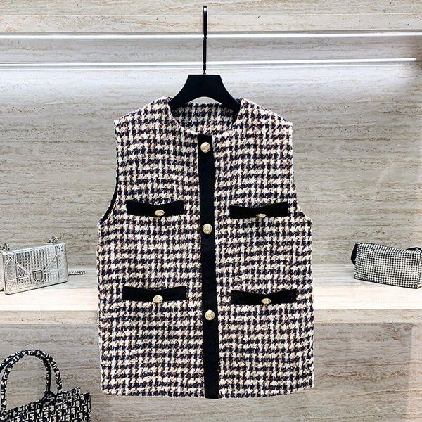 women's vests houndstooth vest contrasting color tank french brand elegant casual, Black;white
women's vests houndstooth vest contrasting color tank french brand elegant casual, Black;white