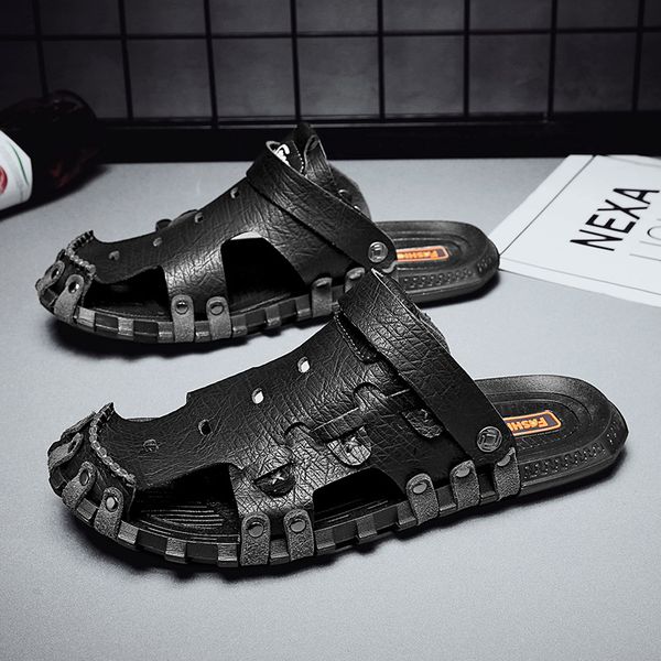 summer mens sandals genuine leather breathable slippers roman sandals flats man clogs fashion style beach sandals plus size 45, Red;white
summer mens sandals genuine leather breathable slippers roman sandals flats man clogs fashion style beach sandals plus size 45, Red;white