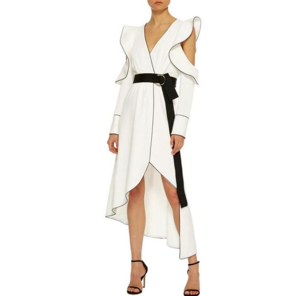 casual dresses vintage irregular ruffles dress female summer fashion lace up strapless bow waist l429, Black;gray
casual dresses vintage irregular ruffles dress female summer fashion lace up strapless bow waist l429, Black;gray