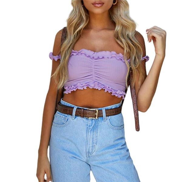women's t-shirt women ruffles sweet crop off shoulder woman t-shirts ruched slash neck female slim tee solid purple mujer, White
women's t-shirt women ruffles sweet crop off shoulder woman t-shirts ruched slash neck female slim tee solid purple mujer, White