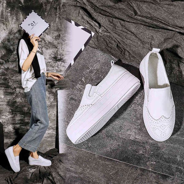 slippers little white shoe woman spring south korean version round head sole thick casual shoes vulcanize leather cmpv, Black
slippers little white shoe woman spring south korean version round head sole thick casual shoes vulcanize leather cmpv, Black