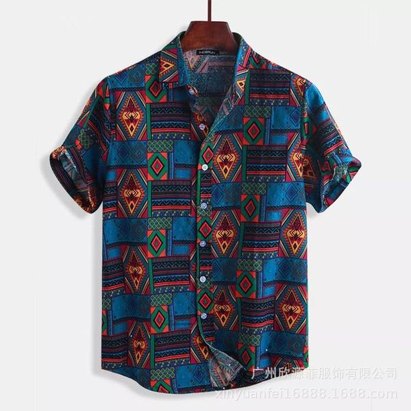 men's casual shirts summer outfit loose linen ethnic style printed cotton breathable short sleeve beach holiday, White;black
men's casual shirts summer outfit loose linen ethnic style printed cotton breathable short sleeve beach holiday, White;black