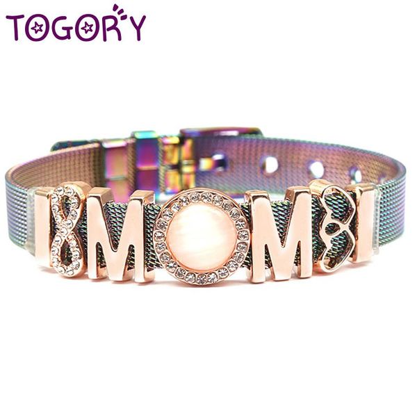charm bracelets togory jewelry mom colorful stainless steel mesh bracelet bangles with gold slide fine as women monther lover gift, Golden;silver
charm bracelets togory jewelry mom colorful stainless steel mesh bracelet bangles with gold slide fine as women monther lover gift, Golden;silver