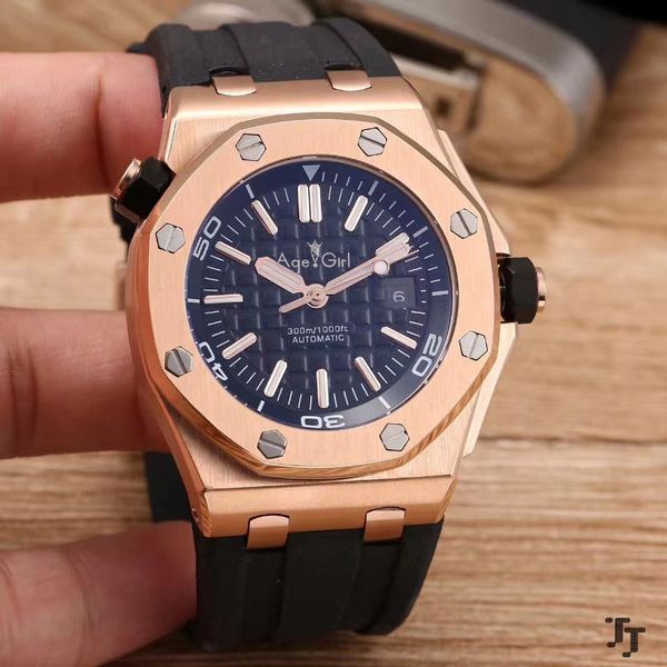 luxury men stainless steel automatic mechanical watch diver sapphire sport watches black rubber rose gold grey limited wristwatches, Slivery;brown
luxury men stainless steel automatic mechanical watch diver sapphire sport watches black rubber rose gold grey limited wristwatches, Slivery;brown