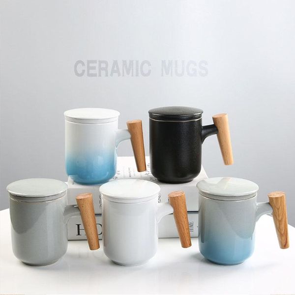 mugs 350ml wood handgrip high & short coffee cups drinkware porcelain mug with lid and strainer ceramia portable travel tea
mugs 350ml wood handgrip high & short coffee cups drinkware porcelain mug with lid and strainer ceramia portable travel tea