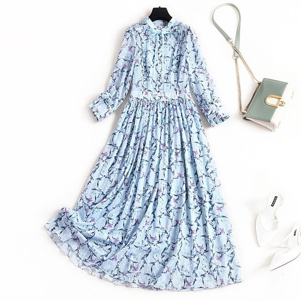 casual dresses spring summer blue long sleeve round neck floral print chiffon ribbon tie bow panelled mid-calf dress fashion om1122f331 32j1, Black;gray
casual dresses spring summer blue long sleeve round neck floral print chiffon ribbon tie bow panelled mid-calf dress fashion om1122f331 32j1, Black;gray