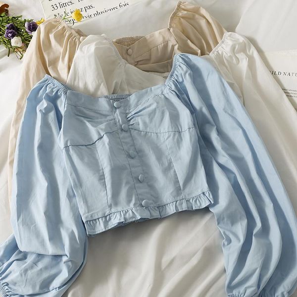women's blouses & shirts autumn retro slim vintage short bubble long-sleeved shirt blouse elegant one-shoulder womens top, White
women's blouses & shirts autumn retro slim vintage short bubble long-sleeved shirt blouse elegant one-shoulder womens top, White
