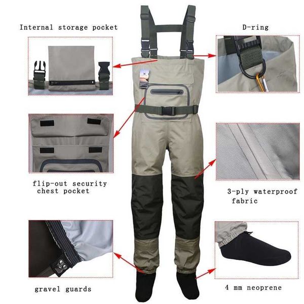 men's fly fishing waders hunting chest wader outdoor breathable clothing wading pants waterproof clothes overalls stocking foot 201211, Camo;black
men's fly fishing waders hunting chest wader outdoor breathable clothing wading pants waterproof clothes overalls stocking foot 201211, Camo;black