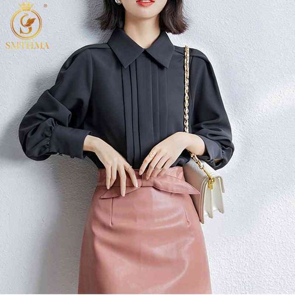 spring autumn women chiffon shirts lantern sleeve plain blouses female korean style blusas 210520, White
spring autumn women chiffon shirts lantern sleeve plain blouses female korean style blusas 210520, White