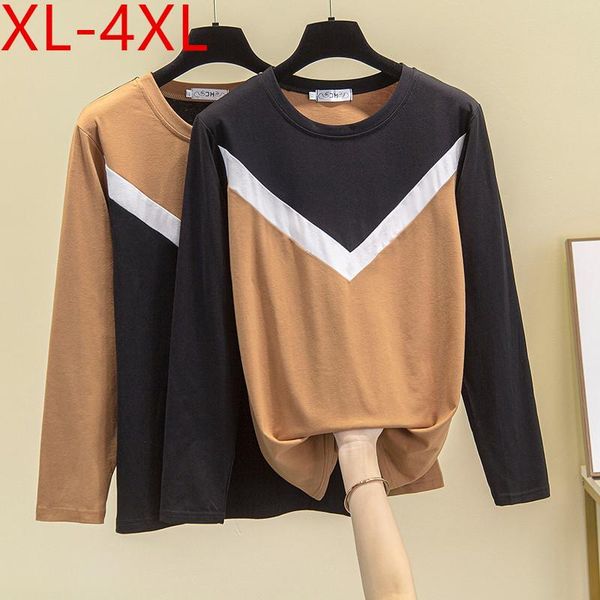 plus size t-shirt spring autumn women o neck long sleeve tees large loose casual cotton tee xl 2xl 3xl 4xl, Black
plus size t-shirt spring autumn women o neck long sleeve tees large loose casual cotton tee xl 2xl 3xl 4xl, Black