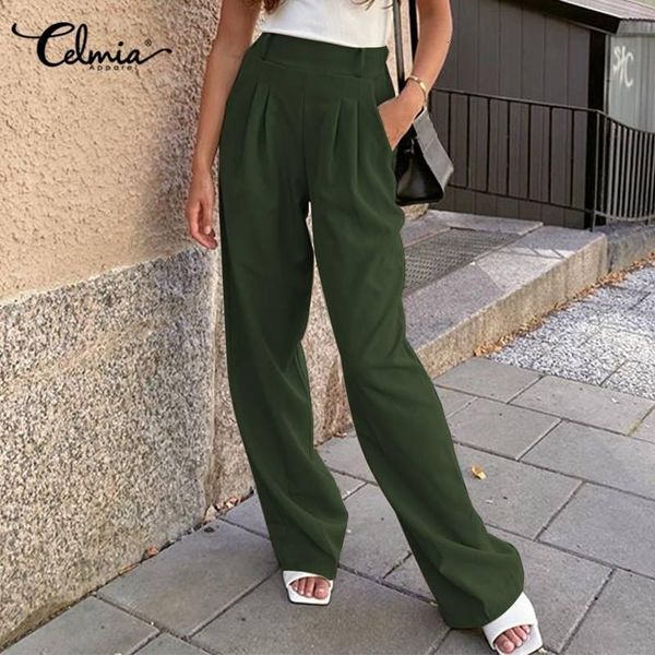 Women's Pants & Capris Women Casual Pant Celmia Solid Color Elastic Waist Trousers Lady Office Loose Wide Leg Fashion Pleated Long Pantalon 5HDO, Black;white
Women's Pants & Capris Women Casual Pant Celmia Solid Color Elastic Waist Trousers Lady Office Loose Wide Leg Fashion Pleated Long Pantalon 5HDO, Black;white