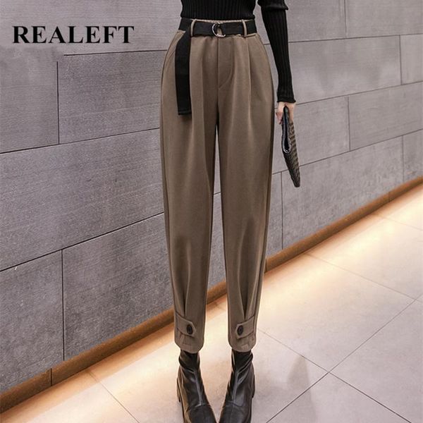 women's pants & capris realeft winter warm woolen harem high waist casual loose chic female trousers with belt sspa042, Black;white
women's pants & capris realeft winter warm woolen harem high waist casual loose chic female trousers with belt sspa042, Black;white
