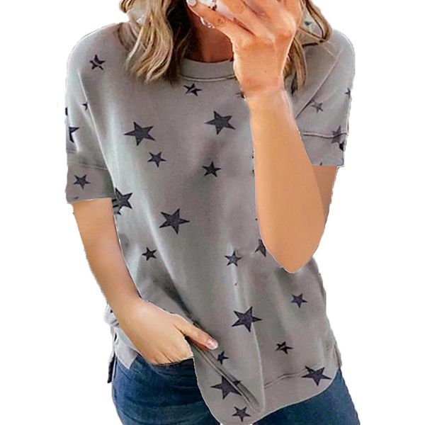 women's t-shirt summer 2021 t-shirts fashion star print o-neck short sleeve white woman casual loose gray t shirt large size s-5xl
women's t-shirt summer 2021 t-shirts fashion star print o-neck short sleeve white woman casual loose gray t shirt large size s-5xl