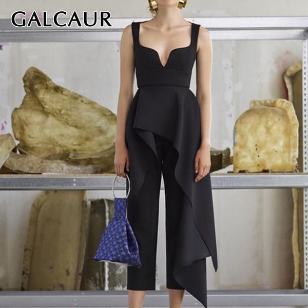 women's jumpsuits & rompers galcaur patchwork ruffle jumpsuit women strapless tank sleeveless high waist irregular female 2021 spring c, Black;white
women's jumpsuits & rompers galcaur patchwork ruffle jumpsuit women strapless tank sleeveless high waist irregular female 2021 spring c, Black;white