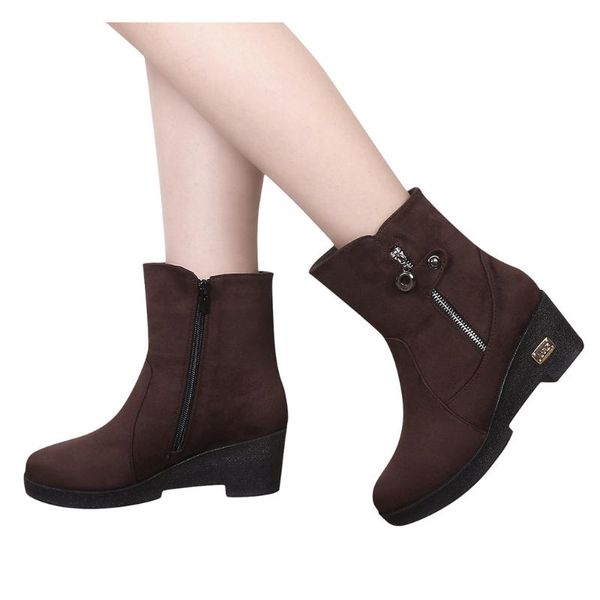 boots women's suede short winter platform booties outdoor flock warm shoes plus size female comfort drop footwear, Black
boots women's suede short winter platform booties outdoor flock warm shoes plus size female comfort drop footwear, Black