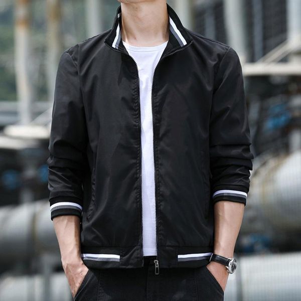 men's jackets bomber jacket men stand collar lightweight zipper casual streetwear korean fashion brand mens slim fit coat, Black;brown
men's jackets bomber jacket men stand collar lightweight zipper casual streetwear korean fashion brand mens slim fit coat, Black;brown