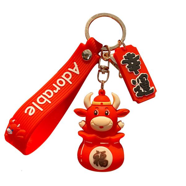 keychains lucky calf, bag, cute cow, cartoon keyring pendant, car key ring, couple's year of the ox, Silver
keychains lucky calf, bag, cute cow, cartoon keyring pendant, car key ring, couple's year of the ox, Silver