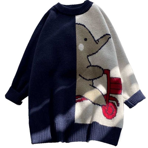 casual women sweater autumn winter cute elephant cartoon patchwork color loose pullover female harajuku kawaii knitted 210525, White;black
casual women sweater autumn winter cute elephant cartoon patchwork color loose pullover female harajuku kawaii knitted 210525, White;black