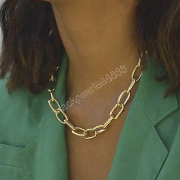 women gold chain necklace choker geometric pendant thick chain necklaces party jewelry, Golden;silver
women gold chain necklace choker geometric pendant thick chain necklaces party jewelry, Golden;silver