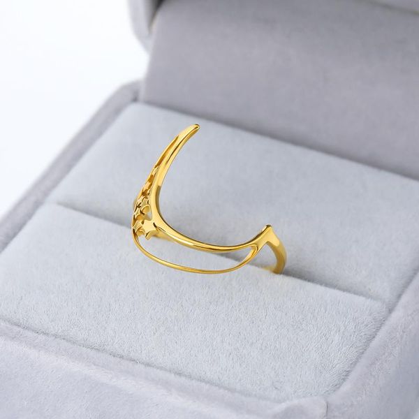 female small moon stainless steel ring silver color bridal engagement boho rings vintage wedding for women christmas gift cluster, Golden;silver
female small moon stainless steel ring silver color bridal engagement boho rings vintage wedding for women christmas gift cluster, Golden;silver