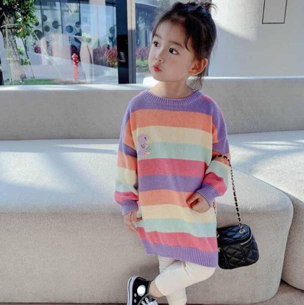 girl's dresses cultiseed baby girls autumn cute color rainbow striped pullovers knitted sweaters dress children kids loose casual gowns, Red;yellow
girl's dresses cultiseed baby girls autumn cute color rainbow striped pullovers knitted sweaters dress children kids loose casual gowns, Red;yellow