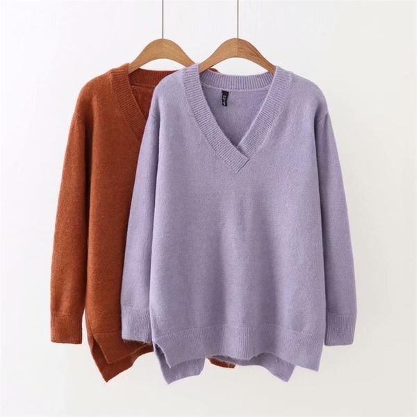 women's sweaters plus size v-neck long sleeve women knitted pullover casual solid caramel color & violet ladies sweater wool female 5xl, White;black
women's sweaters plus size v-neck long sleeve women knitted pullover casual solid caramel color & violet ladies sweater wool female 5xl, White;black