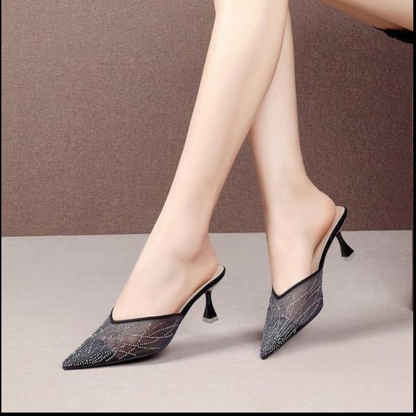 sandals women pumps pointy toe rhinestone crystal high heels shoes slip on wedding sandal ladies party, Black
sandals women pumps pointy toe rhinestone crystal high heels shoes slip on wedding sandal ladies party, Black
