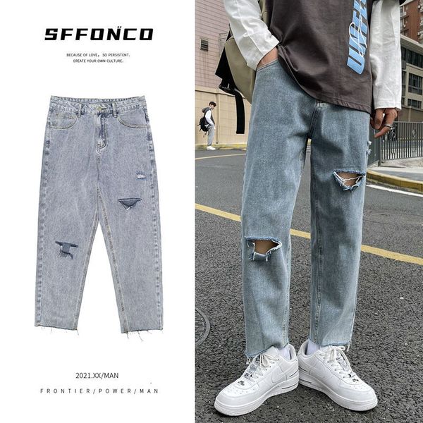 jeans summer ripped men's fashion casual wide-leg jeans men streetwear korean loose hip-hop hole straight denim trousers mens, Blue
jeans summer ripped men's fashion casual wide-leg jeans men streetwear korean loose hip-hop hole straight denim trousers mens, Blue