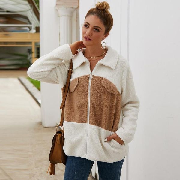 women's hoodies & sweatshirts women turn-down collar loose winter casual pocket long sleeve plush patchwork plus size coat, Black
women's hoodies & sweatshirts women turn-down collar loose winter casual pocket long sleeve plush patchwork plus size coat, Black