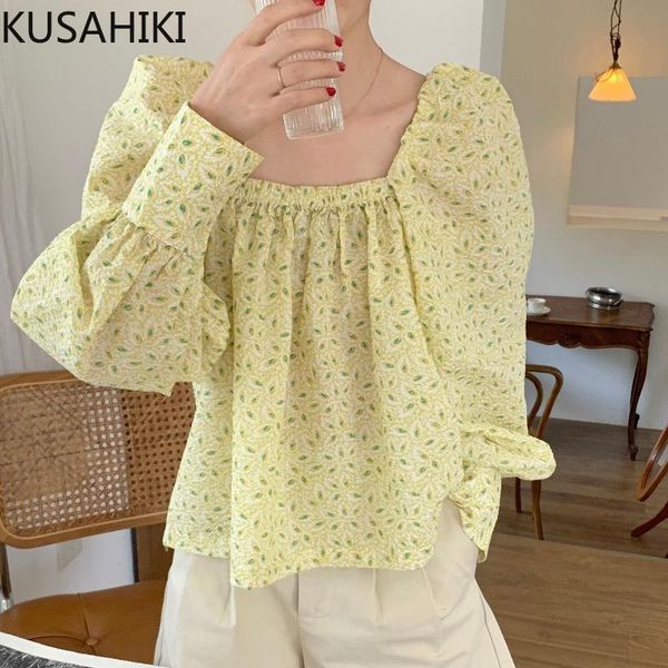 women's blouses & shirts kusahiki puff sleeve square collar blouse korean causal woman 2021 autumn sweet blusas mujer de moda 6l340, White
women's blouses & shirts kusahiki puff sleeve square collar blouse korean causal woman 2021 autumn sweet blusas mujer de moda 6l340, White