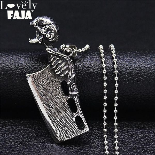 punk gothic skeleton chopper stainless steel choker necklace women silver color big long jewelry collane nxs03 pendant necklaces, Silver
punk gothic skeleton chopper stainless steel choker necklace women silver color big long jewelry collane nxs03 pendant necklaces, Silver