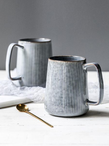 mugs japanese-style large capacity ceramic water cup simplicity striped mug household retro
mugs japanese-style large capacity ceramic water cup simplicity striped mug household retro