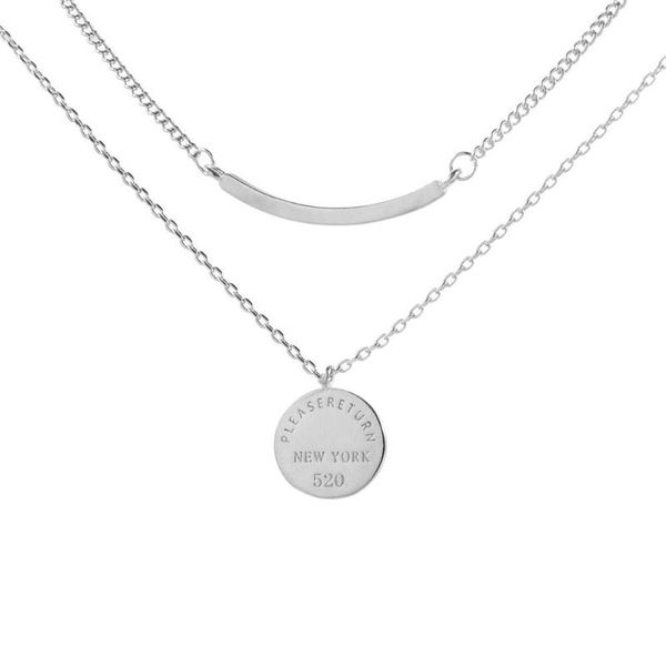 pendant necklaces korean style double-layer necklace simple niche temperament cold wind geometric metal clavicle chain female, Silver
pendant necklaces korean style double-layer necklace simple niche temperament cold wind geometric metal clavicle chain female, Silver