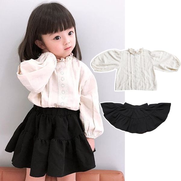 spring/summer girls' soft all-match shirt with children's flowered puffy sleeve fashion clothes 210515, White
spring/summer girls' soft all-match shirt with children's flowered puffy sleeve fashion clothes 210515, White