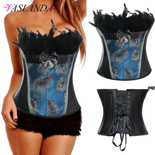 bustiers & corsets embroidery peacock feather overbust corset lace up boned waist trainer bustier steampunk corselet
bustiers & corsets embroidery peacock feather overbust corset lace up boned waist trainer bustier steampunk corselet