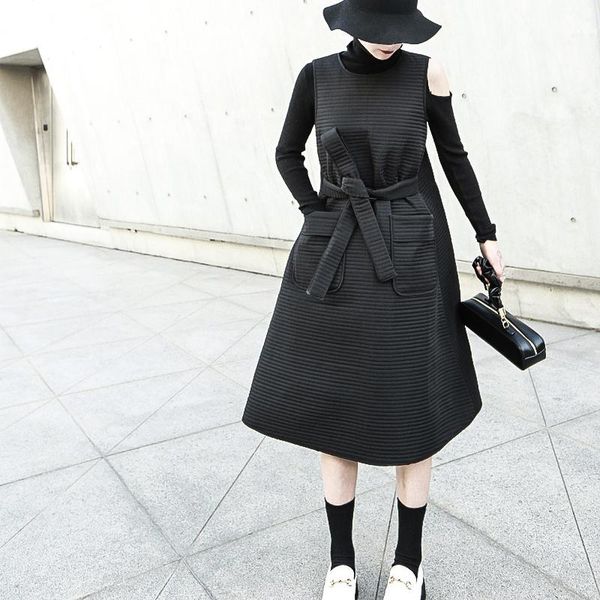 women soild dress autumn winter dresses bandage sleeveless black long vintage white clothing 2021 casual, Black;gray
women soild dress autumn winter dresses bandage sleeveless black long vintage white clothing 2021 casual, Black;gray