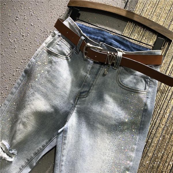 women's jeans ripped for women 2021 spring high waist stretch side drilling denim pencil pants skinny jean, Blue
women's jeans ripped for women 2021 spring high waist stretch side drilling denim pencil pants skinny jean, Blue