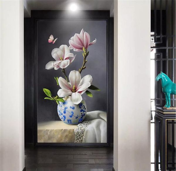 custom po wallpaper mural chinese painting blue and white porcelain magnolia butterfly entrance wall paper wallpapers
custom po wallpaper mural chinese painting blue and white porcelain magnolia butterfly entrance wall paper wallpapers