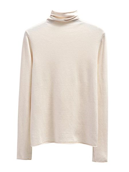 women's sweaters pile collar knitwear for women 2021 autumn and winter slim fit, White;black
women's sweaters pile collar knitwear for women 2021 autumn and winter slim fit, White;black
