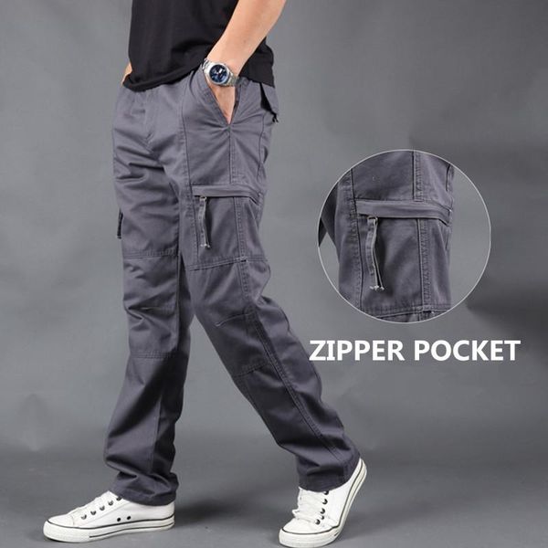 men's pants 2021 autumn winter military men khaki cargo trousers casual cotton tactical big size army overol hombre, Black
men's pants 2021 autumn winter military men khaki cargo trousers casual cotton tactical big size army overol hombre, Black